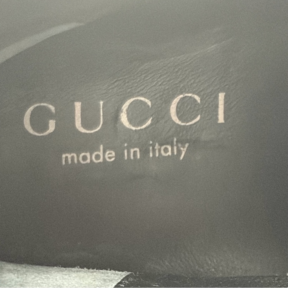 Gucci Idrocalf Leather Buckle Riding Boots Black Size 37 | Made in Italy COA - Picture 8 of 14